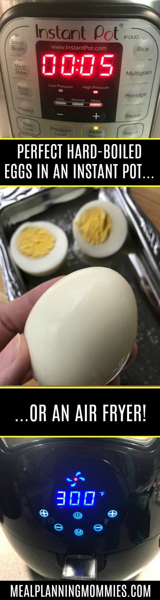 How to make perfect hard boiled eggs in an air fryer or an instant pot