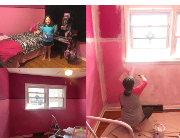 Before picture of my daughters (Keely Hughes) room. PINK!