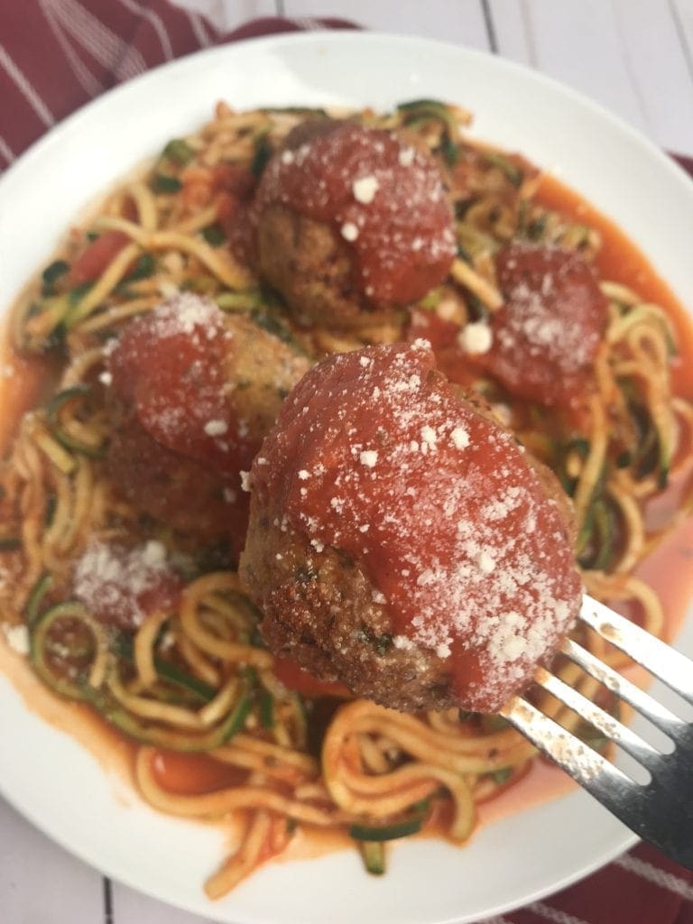 Alisha's Italian Meatballs with Zoodles recipe on Meal Planning Mommies is so good!